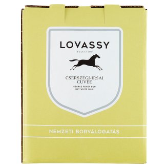 Lovassy Duna-Tisza Közi Cserszegi Fűszeres-Irsai Olivér Cuvée Dry White Wine 12% 3 l