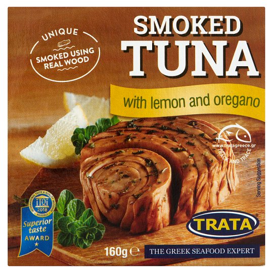 Trata füstölt tonhal citrommal és oregánóval szójaolajban 160 g