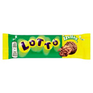 Ízvilág Lottó étcsokoládéval bevont szelet rumos ízű diós töltelékkel 25 g