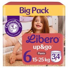Libero Up&Go Big Pack bugyipelenka, méret: 6, 15-25 kg, 34 db
