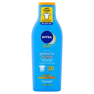 NIVEA SUN Protect & Bronze barnulást támogató naptej FF20 200 ml