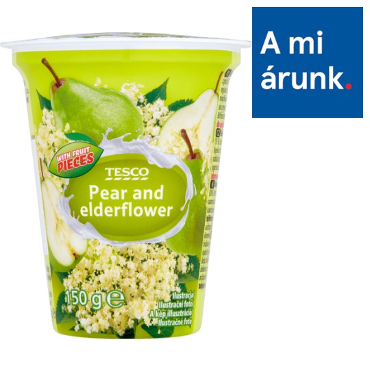 Tesco körtés-bodzavirág ízű élőflórás joghurt 150 g