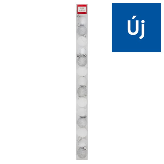 Tesco ezüstszínű gömbdísz 40 mm-es 15 db