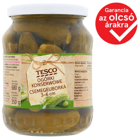 Tesco Pickled Gherkins 3-6 cm 680 g