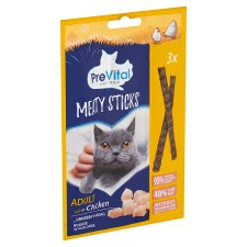 PreVital Meaty Sticks Rich in Chicken for Adult Cats 3 x 5 g