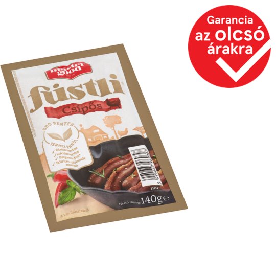 Sága Füstli füst ízesítésű és csípős, csirkehúsból készült termék Jalapeno paprikával 140 g