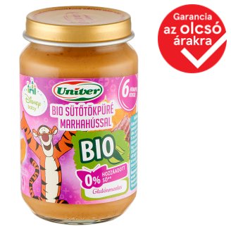 Univer sütőtökpüré marhahússal bébiétel 6 hónapos kortól 163 g