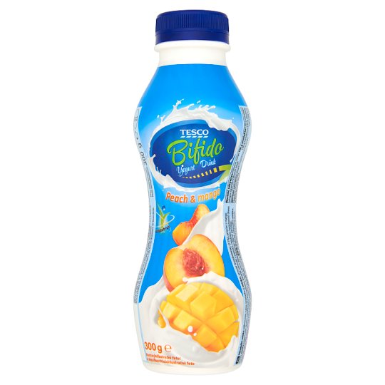 Tesco Bifido zsírszegény, élőflórás, őszibarack és mangó ízű joghurtital 300 g