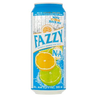 Fazzy italkeverék alkoholmentes sörből, citrusfélék ízével 0,5% 500 ml