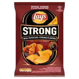Lay's Strong Csípős csirkeszárny ízű burgonyachips 77 g