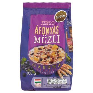 Tesco áfonyás müzli 200 g