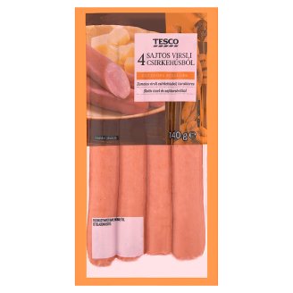 Tesco füst ízesítésű pulykavirsli sajttal 140 g