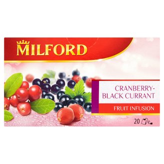 Milford vörösáfonya-feketeribizli ízű gyümölcstea 20 filter 50 g