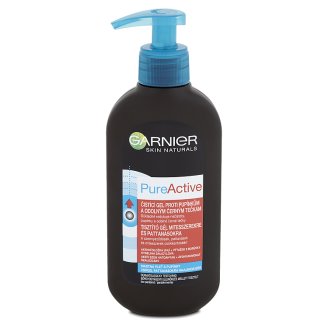 Garnier Skin Naturals Pure Active tisztító gél mitesszerekre és pattanásokra 200 ml