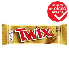 Twix Biscuit Bars with Caramel, Dipped in Milk Chocolate 2 x 25 g (50 g)