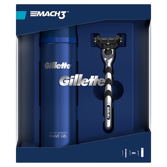 Gillette Ajándékcsomag Mach3 Borotva + Sensitive Borotvazselé