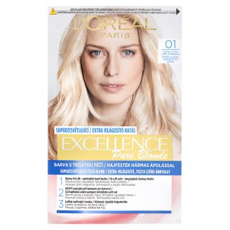 L'Oréal Paris Excellence Pure Blonde 01 Extra Világos Természetes Szőke tartós krémhajfesték