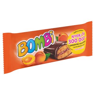 Bombi kakaós bevonómasszába mártott, sárgabarackos lekvárral töltött aprósütemény 45 g
