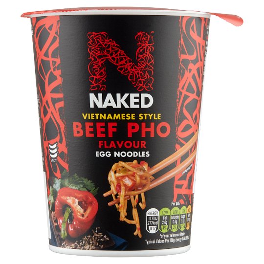 Naked Viatnamese Style Beef Pho Flavour Egg Noodles 78 g Tesco Online