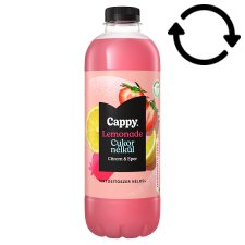 Cappy Lemonade Non-Carbonated Lemon Soft Drink with Strawberry Juice and Sweeteners 1,25 l