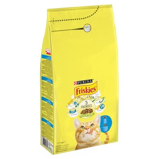 Friskies teljes értékű állateledel felnőtt macskák számára lazaccal és zöldségekkel 1,7 kg