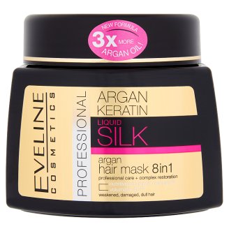 Eveline Cosmetics Argan Liquid Keratin hajmaszk 8 az 1-ben 500 ml