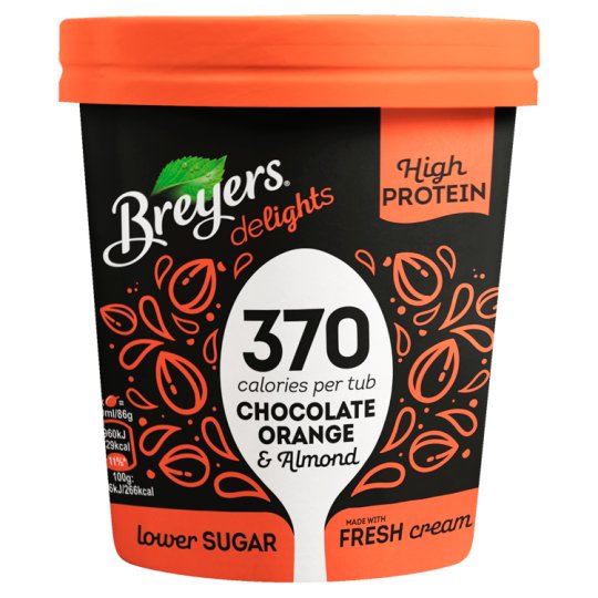 Breyers Delights Chocolate Orange & Almond Ice Cream 500 ml Tesco