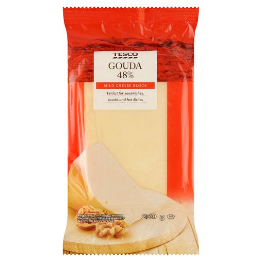 Tesco zsíros, félkemény gouda sajt 250 g