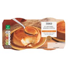 Tesco Panna Cotta karamellizű öntettel 2 x 120 g (240 g) 