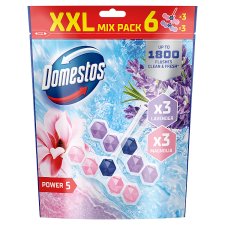 Domestos Power 5 Magnolia/Lavender Toilet Refreshing Block 6 x 50 g