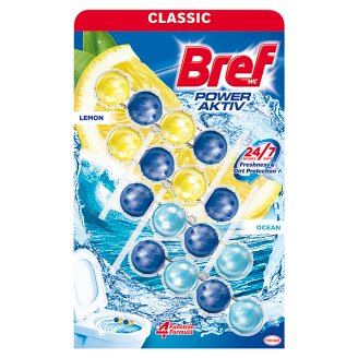 Bref Power Aktiv Ocean Breeze és Juicy Lemon WC-frissítő 4 x 50 g