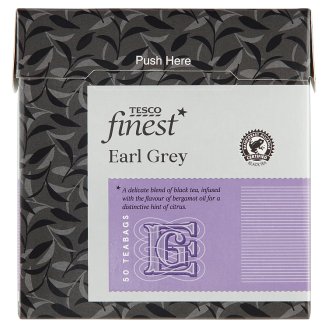 Tesco Finest filteres Earl Grey fekete tea 50 Filter 125 g