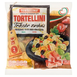Tortellino Tortellini Tricolor sonkás töltelékkel töltött friss tészta 250 g