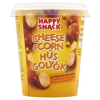 Happy Snack Cheese & Corn gyorsfagyasztott, készre sütött húsgolyók 200 g