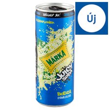 Márka Juicy Soda Elderflower Flavoured Carbonated Soft Drink with Sugar and Sweetener 250 ml