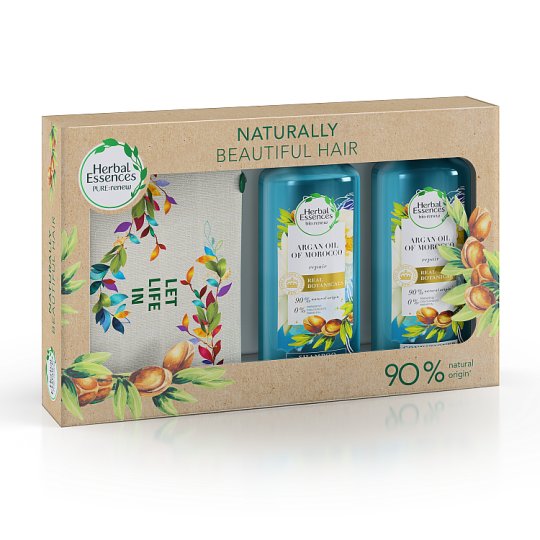 Herbal Essences bio:renew sampon 400 ml, balzsam marokkói argánolajjal, 300 ml