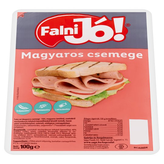 Falni Jó! Magyaros Csemege szeletelt, pulykahúsból készült termék 100 g