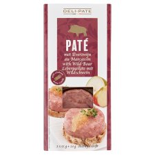 Deli Pate Pâté with Wild Boar and Cognac with Cinnamon Apple-Pear Chutney 130 g