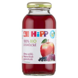 HiPP BIO alma-szőlő-feketeribizli gyümölcslé C-vitaminnal 4 hónapos kortól 0,2 l