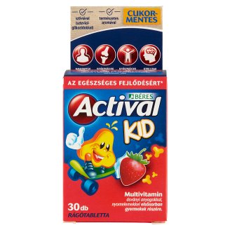 Béres Actival Kid Eper rágótabletta 30 db 30 g
