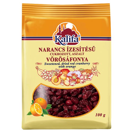 Kalifa narancs ízesítésű cukrozott aszalt vörös áfonya 100 g