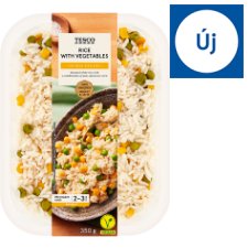 Tesco párolt, előfőzött rizs zöldborsóval és kukoricával 350 g