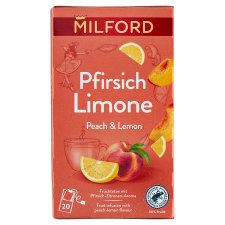 Milford Peach and Lemon Flavoured Fruit Tea 20 Tea Bags 45 g 