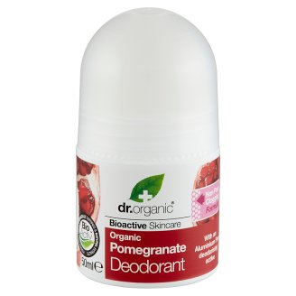 Dr. Organic Bioactive Skincare alumíniummentes golyós dezodor BIO gránátalmával 50 ml