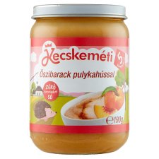 Kecskeméti őszibarack pulykahússal bébiétel 5 hónapos kortól 190 g