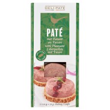 Deli Pate Pâté with Pheasant and Armagnac with Ardennes Onion Chutney 130 g