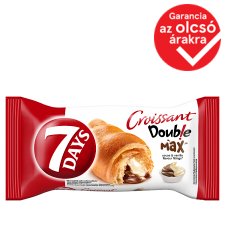 7DAYS Double Max croissant kakaós töltelékkel és vanília ízű töltelékkel 80 g