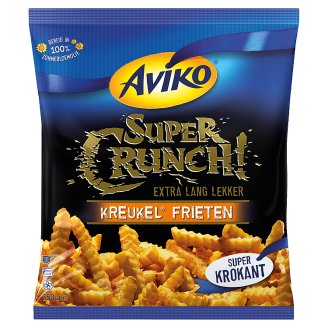 Aviko Super Crunch! elősütött, gyorsfagyasztott cikcakkos hasábburgonya ropogós bevonattal 750 g