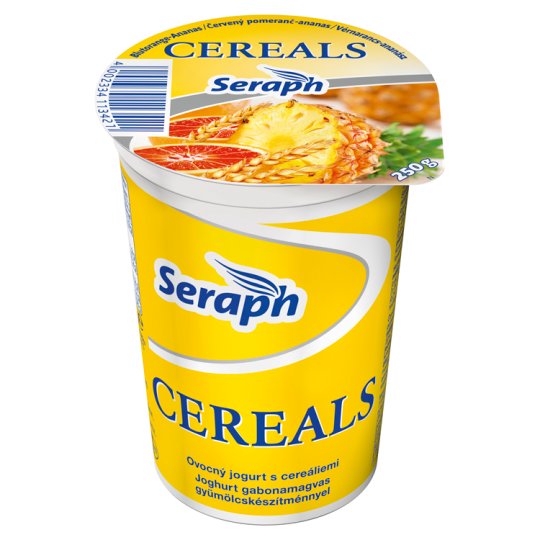Seraph vérnarancsos-ananászos joghurt gabonamagvas gyümölcskészítménnyel 250 g