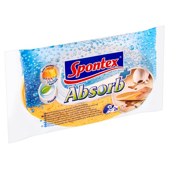 Spontex Absorb+ univerzális, viszkóz szivacs 2 db